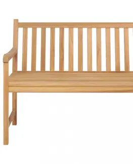 Záhradné lavice Záhradná lavica masívny teak Dekorhome 150 cm