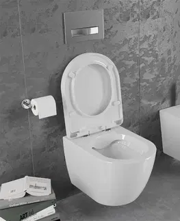 Záchody MEXEN - Lena Závesná WC misa vrátane sedátka s slow-tvrdý, biela 30298000