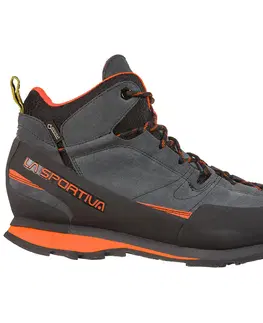 Pánske tenisky Pánske trailové topánky La Sportiva Boulder X Mid Carbon/Flame - 41,5