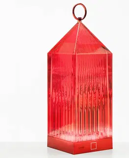 Vonkajšie dekoratívne svietidlá Kartell Kartell Lantern stolná LED lampa, červená IP54