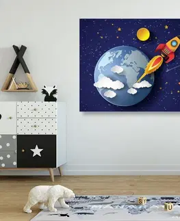 Detské obrazy Obraz hurá do vesmíru