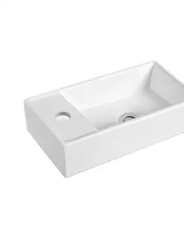 Kúpeľňový nábytok MEREO - Vigo, kúpeľňová skrinka s keramickým umývadlom, 41 cm, dub Riviera CN341