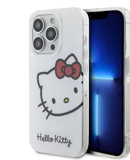 Puzdrá na mobilné telefóny Zadný kryt Hello Kitty IML Head Logo pre Apple iPhone 15 Pro, biele 57983116899
