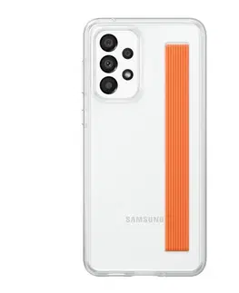 Puzdrá na mobilné telefóny Puzdro Slim Strap Cover pre Samsung Galaxy A33 5G, transparent EF-XA336CTEGWW