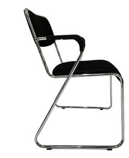 Konferenčné stoličky KONDELA Derya New konferenčná stolička čierna / chróm