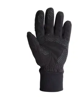 rukavice Zimné cyklistické rukavice 100 fleecové čierne