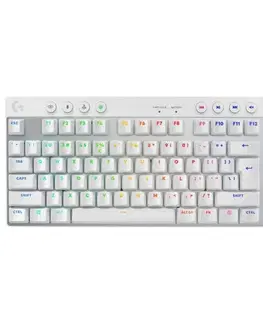 Klávesnice Logitech PRO X TKL Lightspeed Gaming Keyboard US, white 920-012148