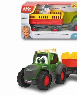 Hračky - dopravné stroje a traktory DICKIE - Abc Traktor Fendti S Prívesom 30 Cm