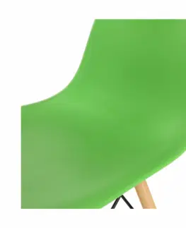 Stoličky Stolička, zelená/buk, CINKLA 3 NEW