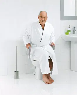 Kúpeľňa RIDDER - HANDICAP WC sedátko zvýšené 10cm, s madlami, biele A0072001