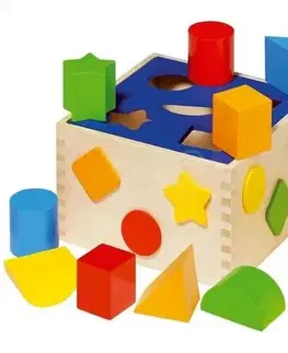 Drevené hračky Goki Drevená kocka Vkladanie tvarov