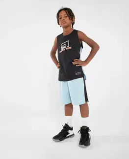 dresy Detské basketbalové tielko T500 čierne