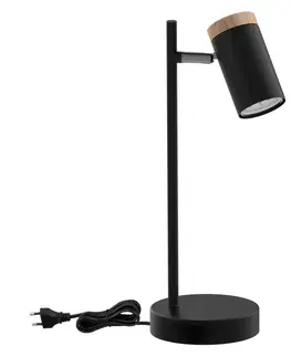 Lampy  Stolná lampa LAGOS 1xGU10/15W/230V čierna/hnedá 