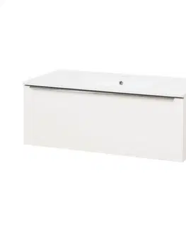 Kúpeľňový nábytok MEREO - Mailo, kúpeľňová skrinka s keramickým umývadlom 101 cm, biela CN517