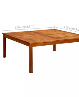 Záhradné stoly Záhradný konferenčný stolík akácie Dekorhome 45x45x36 cm