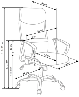 Kancelárske stoličky HALMAR Vire 2 kancelárska stolička s podrúčkami sivá / čierna