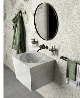 Kúpeľňový nábytok GEDY A8214514 Samoa držiak uterákov 45 x 6,5 cm, čierna