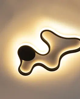 Nastenne lampy Moderné nástenné svietidlo čierne vrátane LED - Plomp