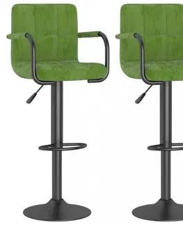 Barové stoličky Barová stolička 2 ks zamat / kov Dekorhome Krémová