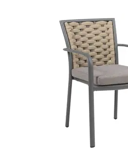 Stoličky Castillon jedálenská stolička sivo-hnedá