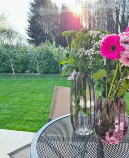 Dekoratívne vázy Vázy, set 2 ks, sivá/ružová, ELYSES TYP 1