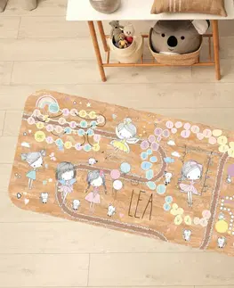 Korkové koberce Dievčenský koberec z korku s vílami