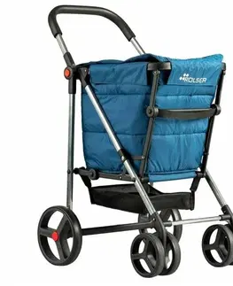 Nákupné tašky a košíky Rolser Skladací nákupný vozík na kolieskach Basket Polar 4Big, modrá