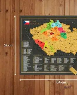 Slovensko a Česká republika Stieracia mapa Česka v darčekovom tubuse - Kolektív autorov