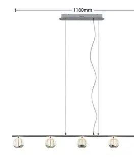 Závesné svietidlá Lucande Lucande Kilio závesné LED svietidlo, 5-pl., chróm