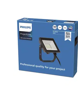 LED reflektory a svietidlá s bodcom do zeme Philips Vonkajší reflektor Philips ProjectLine LED 3 000K 20W