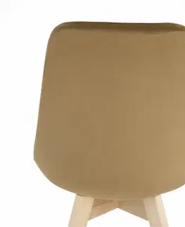 Jedálenské stoličky KONDELA Lorita jedálenská stolička hnedá (Velvet) / buk