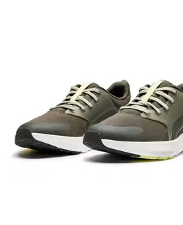 nordic walking Pánska obuv SW500.1 na športovú chôdzu široké chodidlá zelená