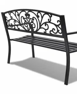 Záhradné lavice Liatinová záhradné lavička čierna