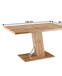 Jedálenské stoly Jedálenský stôl, dub wotan, 138x90 cm, BOLAST