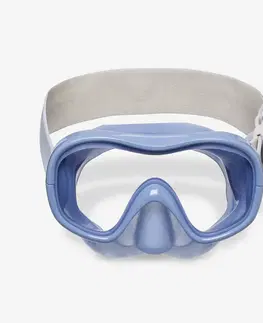 šnorchl Detská potápačská maska 100 Comfort svetlomodrá