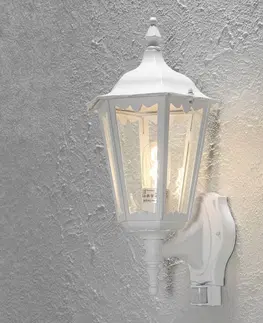 Vonkajšie nástenné svietidlá so senzorom Konstsmide Svietidlo Firenze so snímačom, stojace, biele