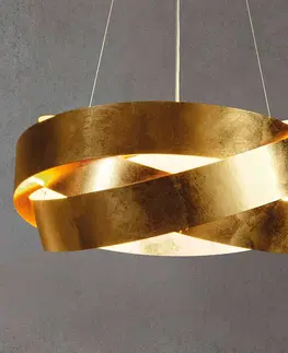 Závesné svietidlá Marchetti LED závesné svietidlo Pura lístkové zlato 60 cm