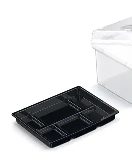 Úložné boxy NABBI NUF4HT plastový úložný box priehľadná / čierna