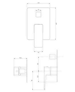 Kúpeľňové batérie OMNIRES - PARMA sprchová batéria podomietková chróm / biela /CRB/ PM7435CRB