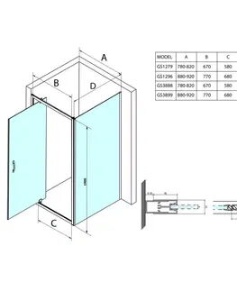 Sprchovacie kúty GELCO - SIGMA SIMPLY bočná stena, 800mm, číre sklo GS3180