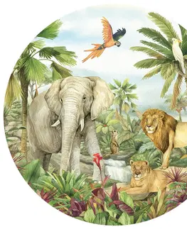 Tapety Kruhová fototapeta Jungle 125 x 125 cm, 2 diely