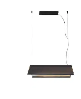Závesné svietidlá FARO BARCELONA Závesné LED svetlo Ludovico Surface 60 cm, čierna
