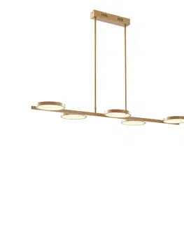 Zavesne lampy Moderné závesné svietidlo vrátane LED 3-stupňového stmievateľného zlatého 5-svetla - Vivé