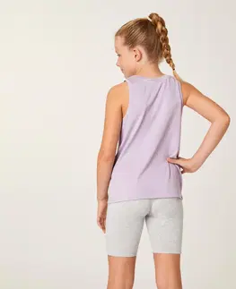 nohavice Dievčenské bavlnené tielko 500 fialové