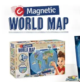 Magnetické hry Buki Magnetická mapa sveta EN verzia BUKI