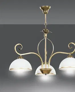 Závesné svietidlá EMIBIG LIGHTING Závesná lampa Wivara 3, troj-plameňová, zlatá