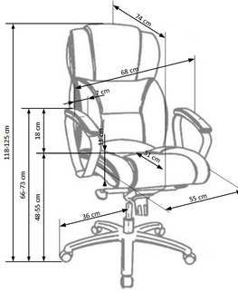 Kancelárske stoličky HALMAR Foster kancelárske kreslo s podrúčkami tmavohnedá