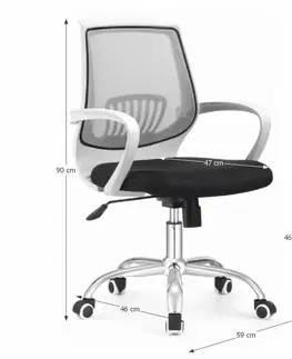 Kancelárske stoličky KONDELA Lancelot kancelárske kreslo čierna / sivá