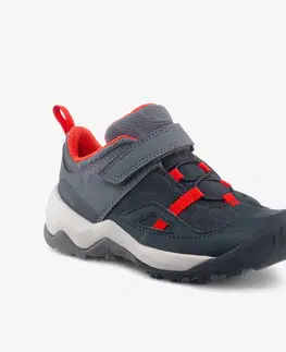 tenis Detská turistická obuv Crossrock na suchý zips od 24 do 34 sivo-červená