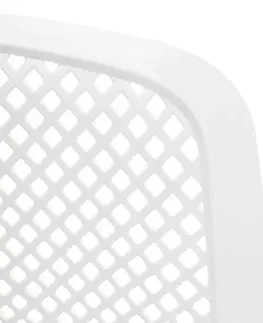 Záhradné stoličky a kreslá Stohovateľná stolička, biela/plast, FRENIA